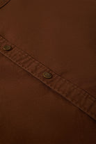 Men's Ash Denim L/S Overshirt in the color Pinecone Brown - Additional Laydown image