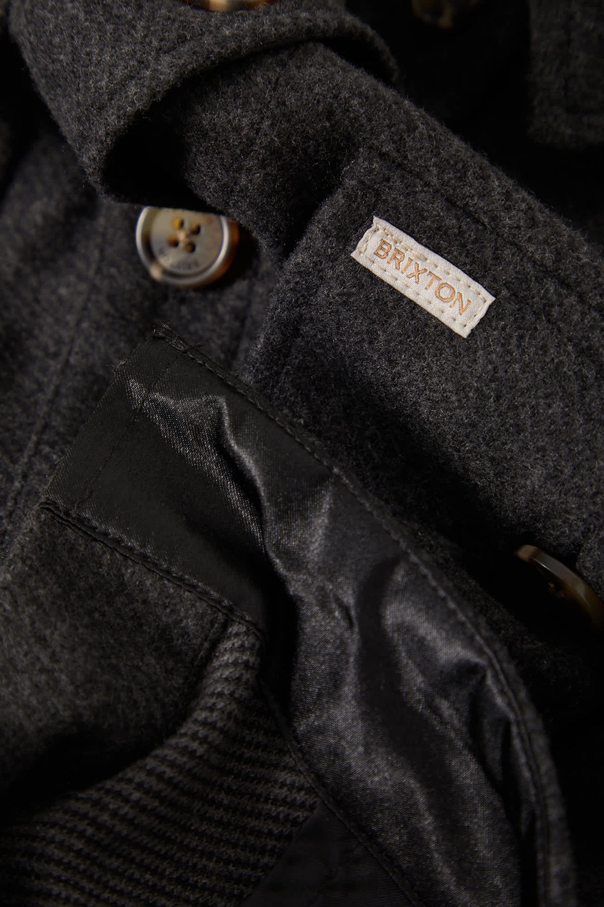 Women's Bagby Jacket in the color Black Heather - Additional Laydown image