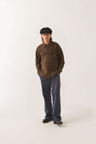 Men's Durham Felted Stretch Jacket in the color Walnut Brown - Men's Front View