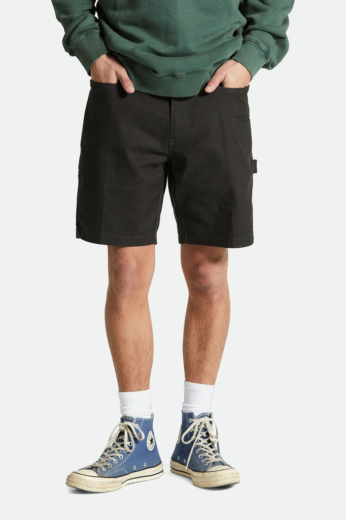 Men's Fit, front | Builders Carpenter Stretch Short - Washed Black