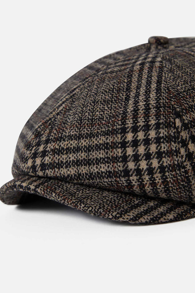 Unisex Brood Newsboy Cap in the color Khaki/Brown Plaid - Additional Laydown image