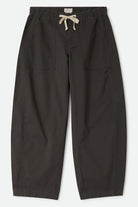 Women's Utility Everyday Barrel Pant in the color Washed Black - Front Product Laydown Image