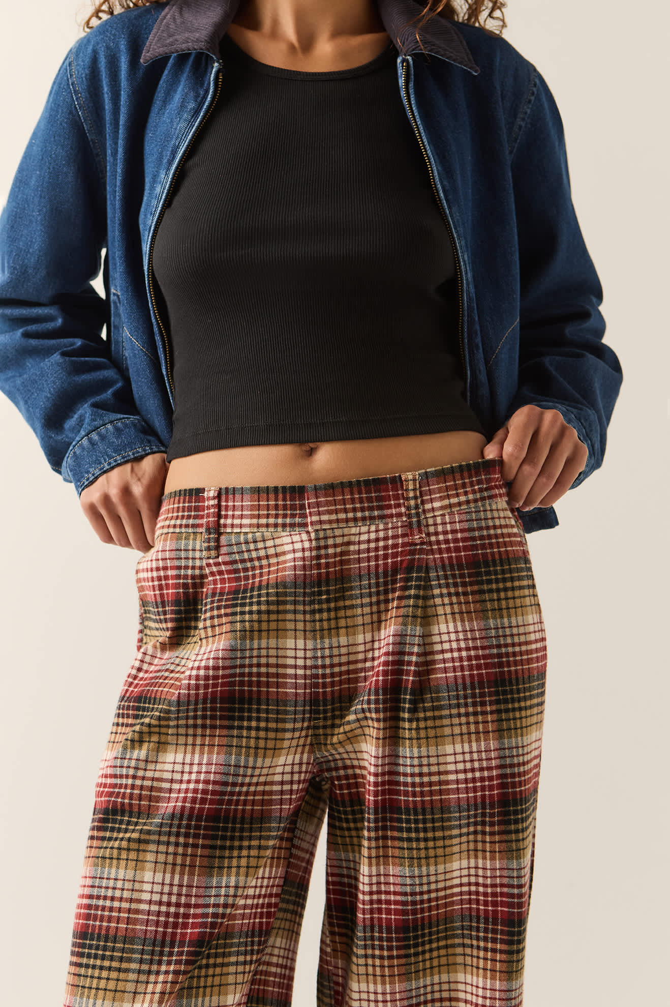 Women's Service Trouser Pant in the color Plaid Mash Up - Additional Fit image