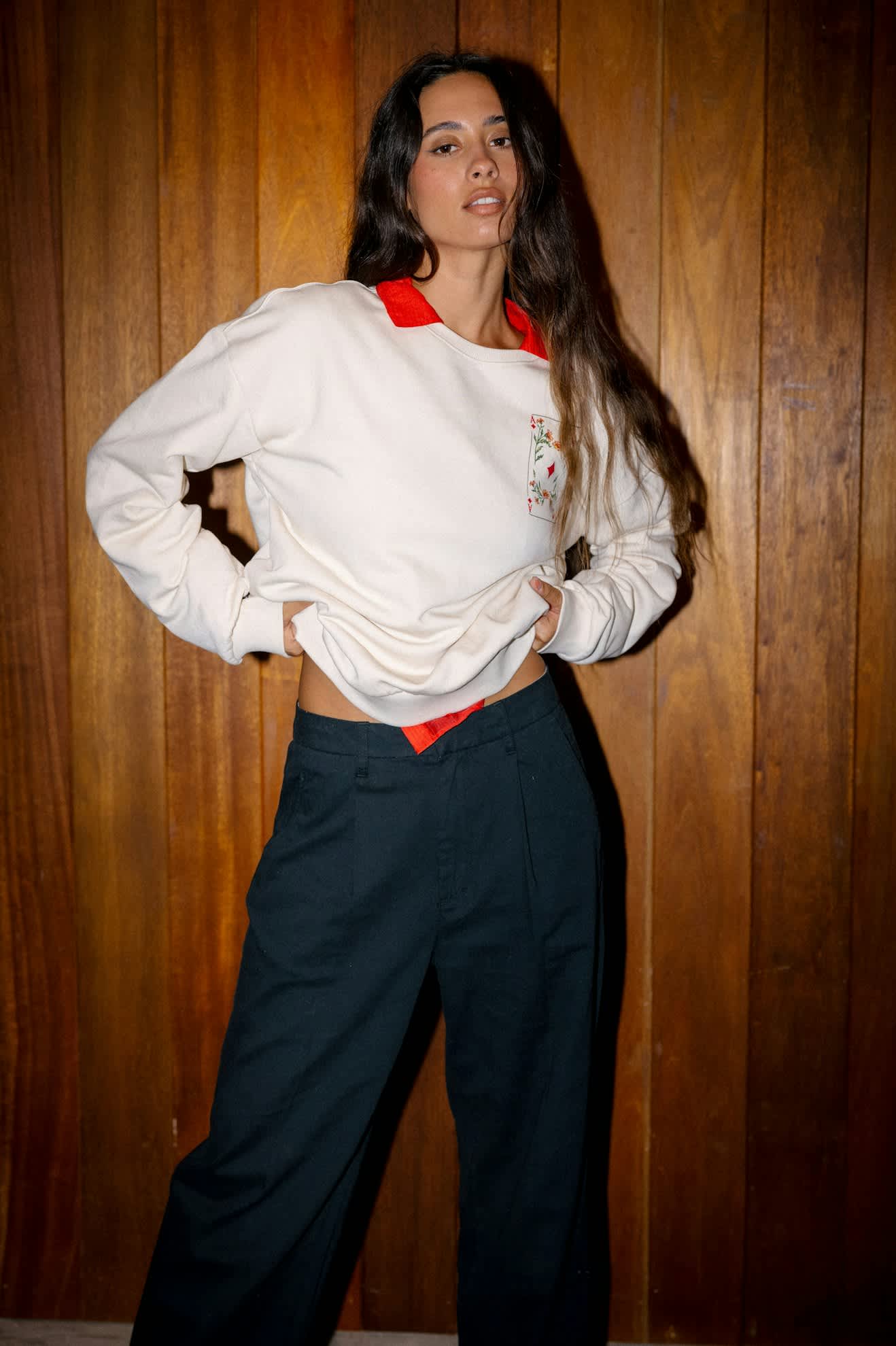 Women's Botanical Ace of Diamonds Crew in the color Whitecap - Men's Lifestyle image