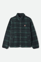 Men's Arctic Fleece Mock Neck Jacket in the color Forest Green - Front Product View