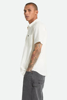 Men's Sanford Oxford Woven in the color Off White - Men's Side View