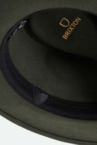 Unisex Messer Fedora in the color Ivy/Light Brown - Additional Laydown image