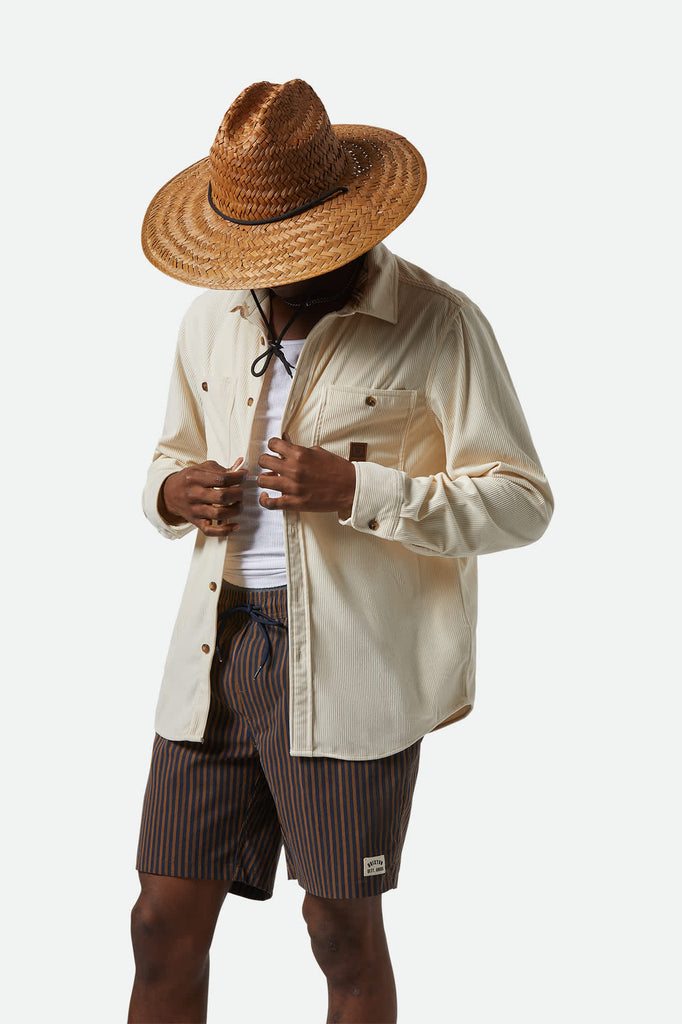 Men's The Field Corduroy L/S Overshirt in the color Whitecap - Men's Front View