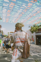 Women's The Cinch Button Down Short Sleeve Dress in the color Lost In Reality Print - Men's Lifestyle image