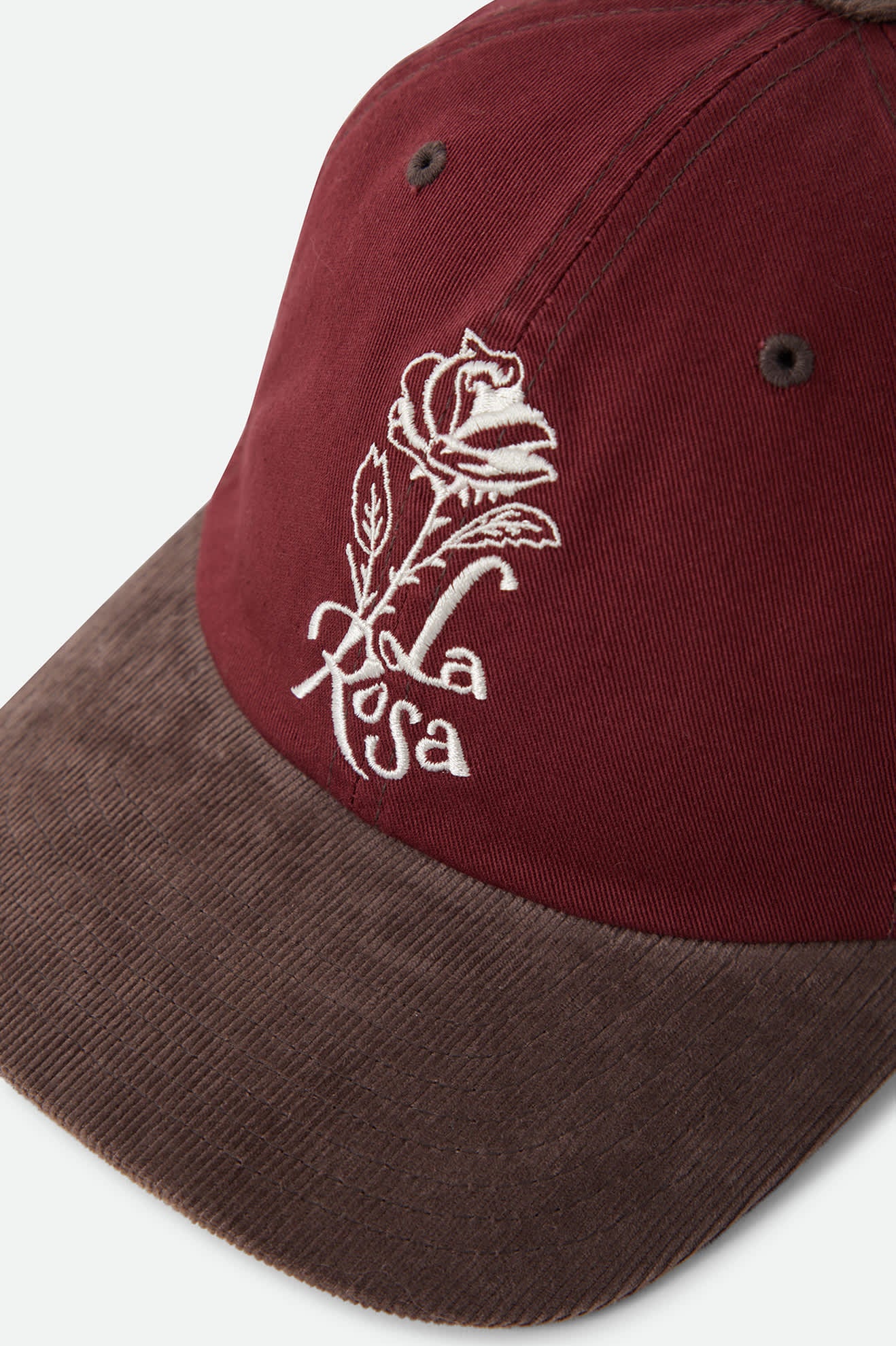 Women's La Rosa Adjustable Hat in the color Dark Brick/Walnut Brown Cord - Additional Laydown image