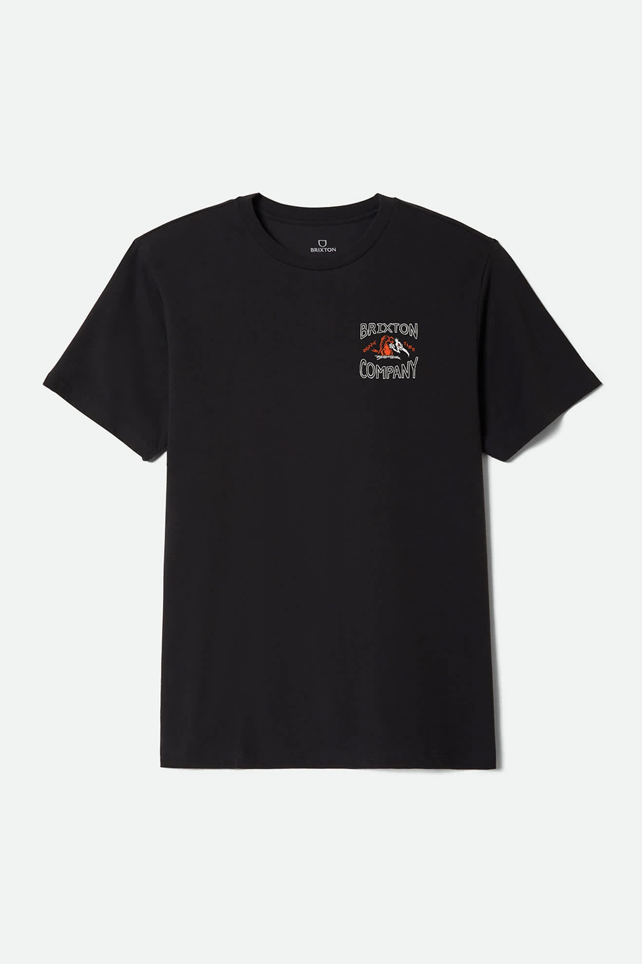 Men's Outta Short Sleeve Standard T-Shirt in the color Black - Front Product Laydown Image