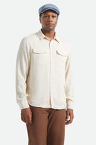 Men's Cool Comfort Wayne Long Sleeve Shirt in the color Whitecap - Men's Front View
