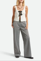 Women's Magnolia Tie Top in the color Off White - Additional Fit image