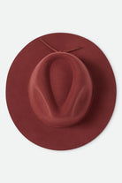 Unisex Wesley Fedora in the color Dark Brick/Dark Brick - Additional Laydown image