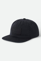 Unisex Grade Snapback in the color Black/Black - Front Product Laydown Image