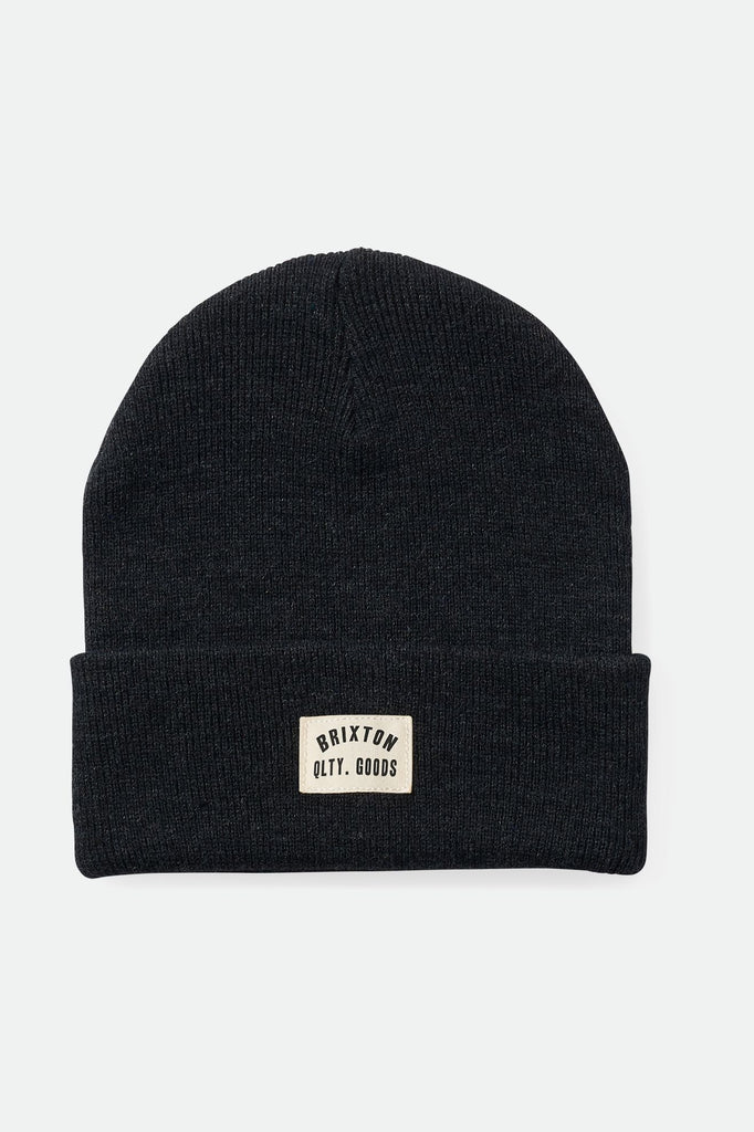 Brixton Unisex Woodburn Watch Cap Beanie - Washed Black | Main