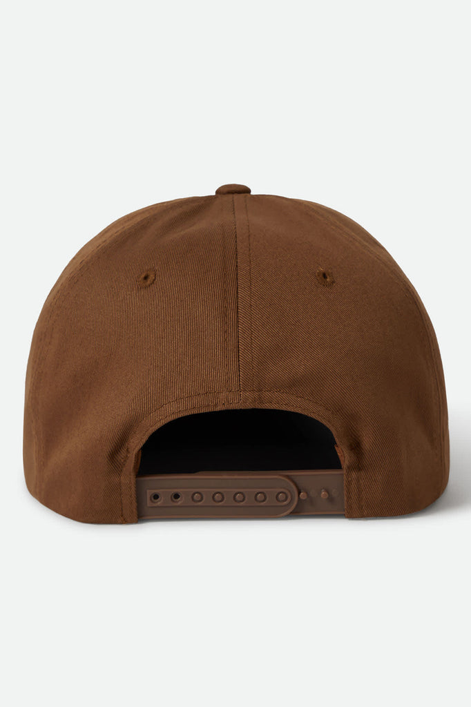 Unisex Grade Snapback in the color Dark Tan - Back Style View