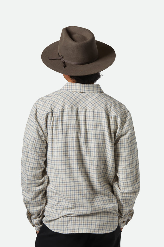 Unisex Cohen Cowboy Hat in the color Brown - Men's Back View