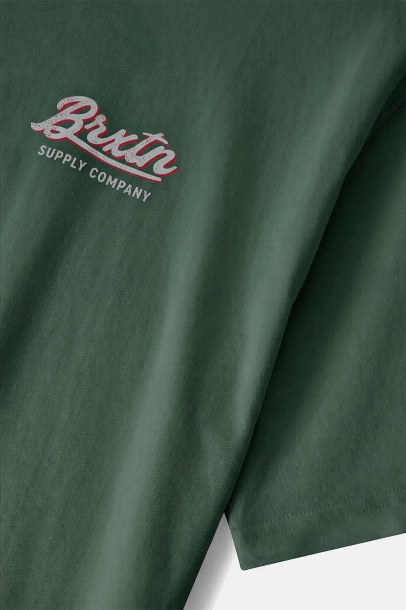 Men's Jensen Boxy T-Shirt in the color Forest Green - Additional Laydown image