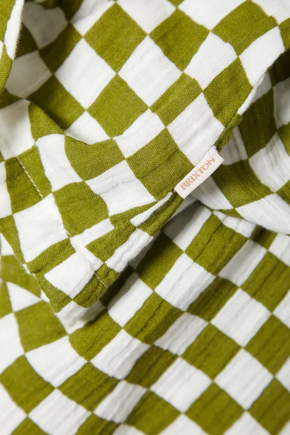 Women's The Tie Dress in the color Sublime Green Checkerboard - Additional Laydown image