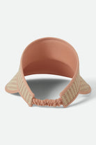 Women's Newport Straw Visor in the color Italian Clay/Natural - Additional Laydown image