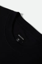 Men's Mollar Short Sleeve Cropped Shirt in the color Black - Additional Laydown image