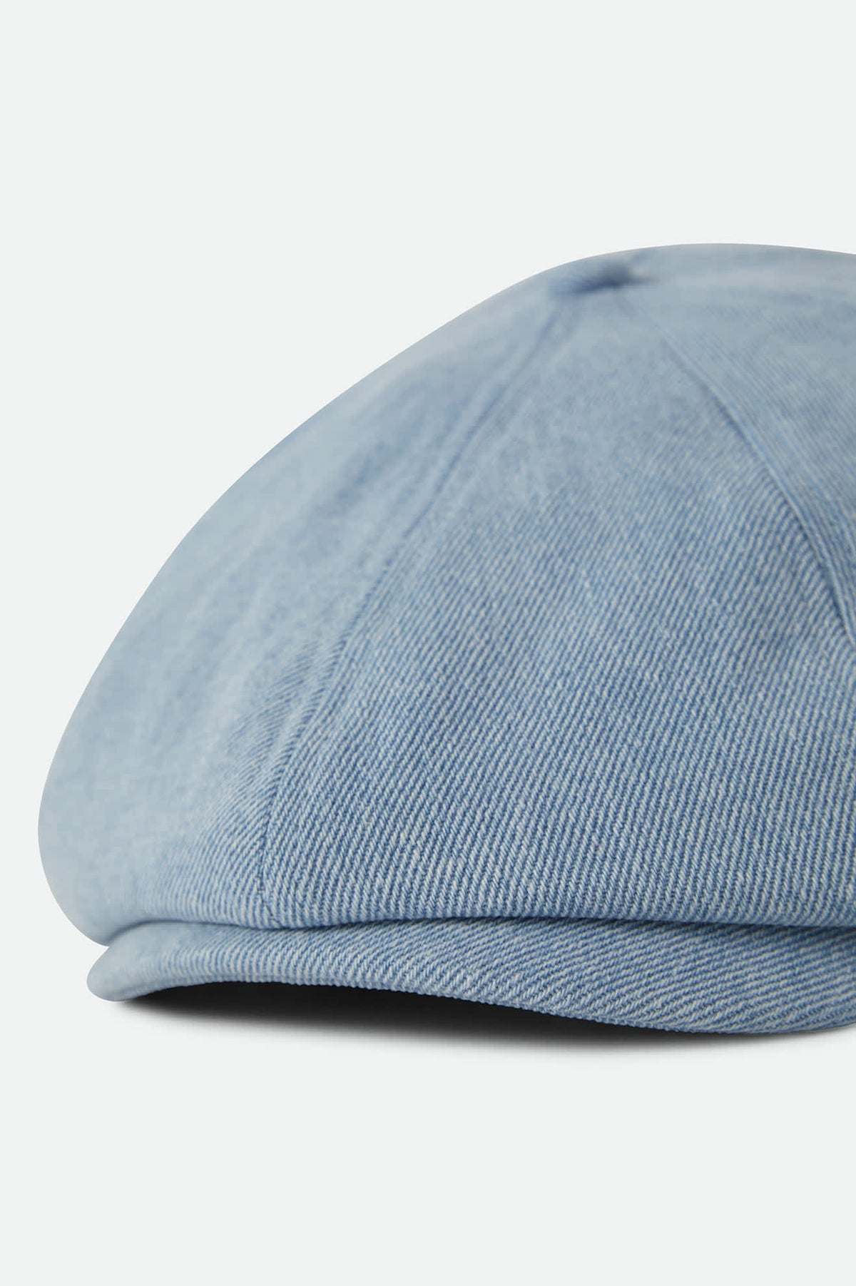 Unisex Brood Newsboy Cap in the color Light Indigo Wash - Additional Laydown image