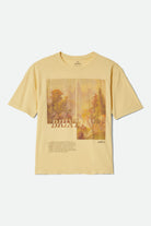 Women's Rocky Mountain Oversized Boyfriend T-Shirt in the color Celestial Yellow - Front Product View
