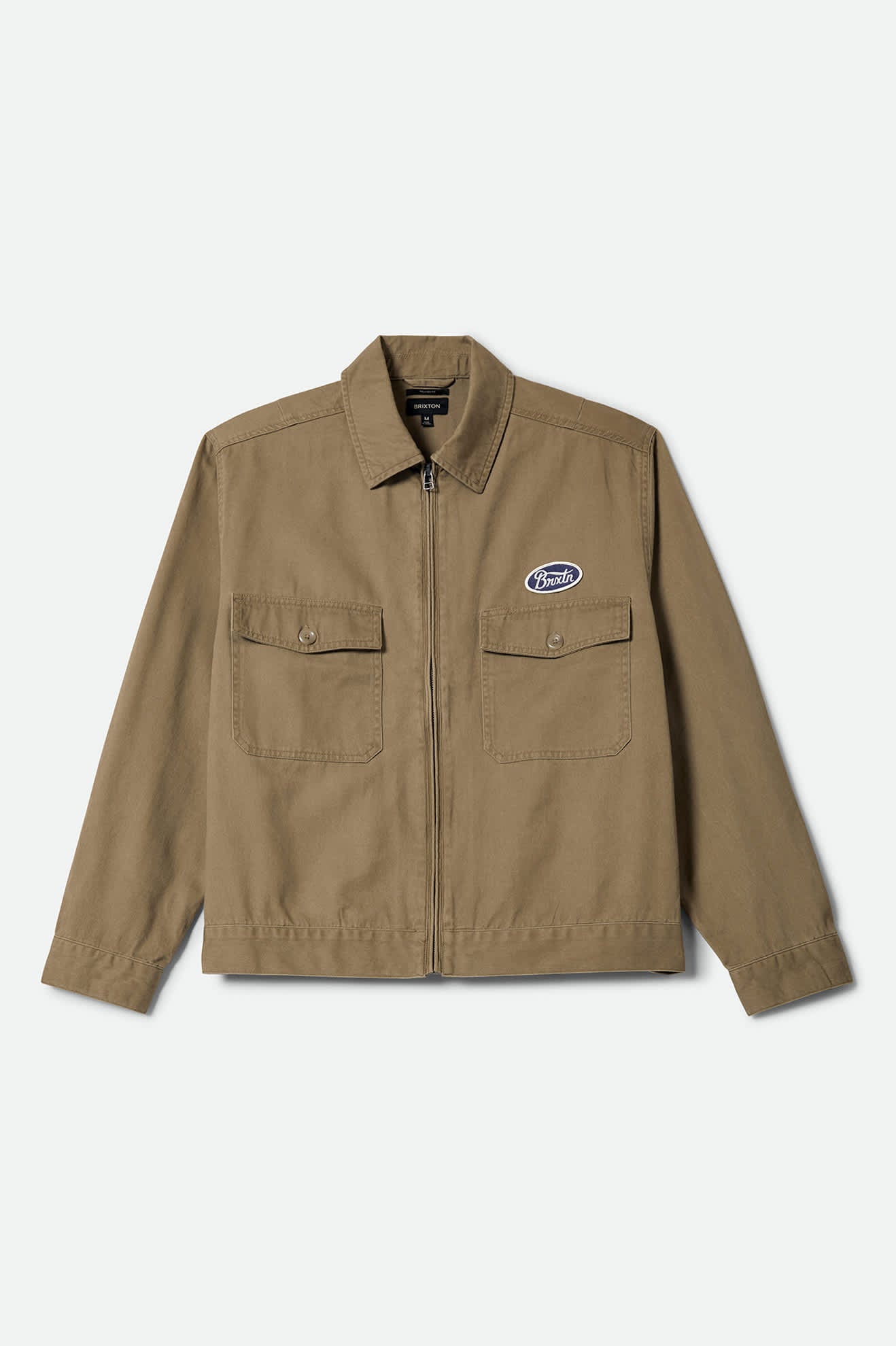 Men's Trademark Lightweight Garage Jacket in the color Washed Khaki - Front Product Laydown Image