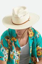 Unisex Beck Straw Rancher Hat in the color Natural - Men's Front View