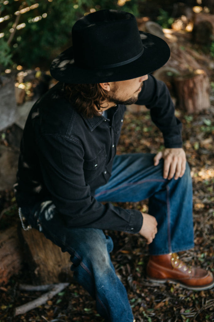 Brixton Unisex Cohen Cowboy Hat - Black | Lifestyle 2