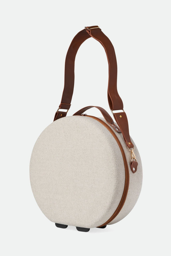 Unisex Done Proper Fedora Travel Case in the color Cream/Beige - Front Product View