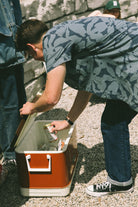 Men's Charter Print S/S Shirt in the color Washed Navy/Azure Blue Floral - Men's Lifestyle image