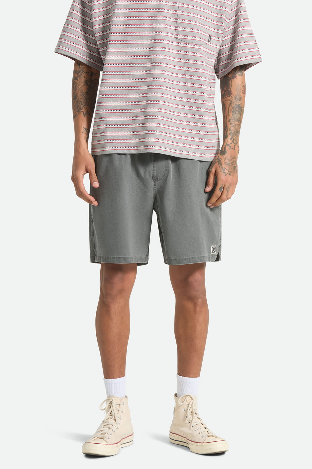 Men's Everyday Vintage Wash Short in the color Vintage Black - Men's Front View