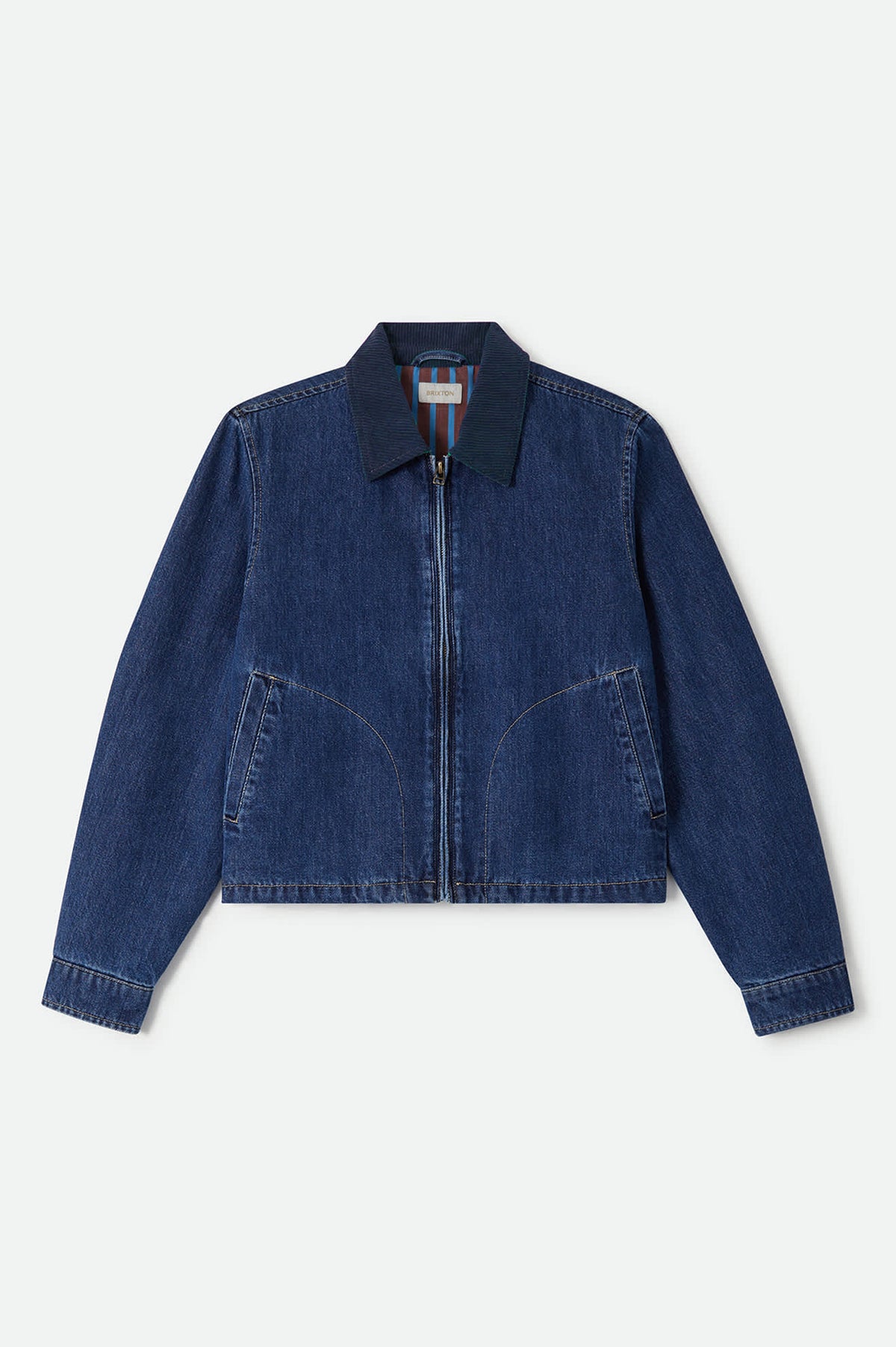 Women's Mechanics Women's Garage Lined Jacket in the color Dark Denim - Front Product Laydown Image