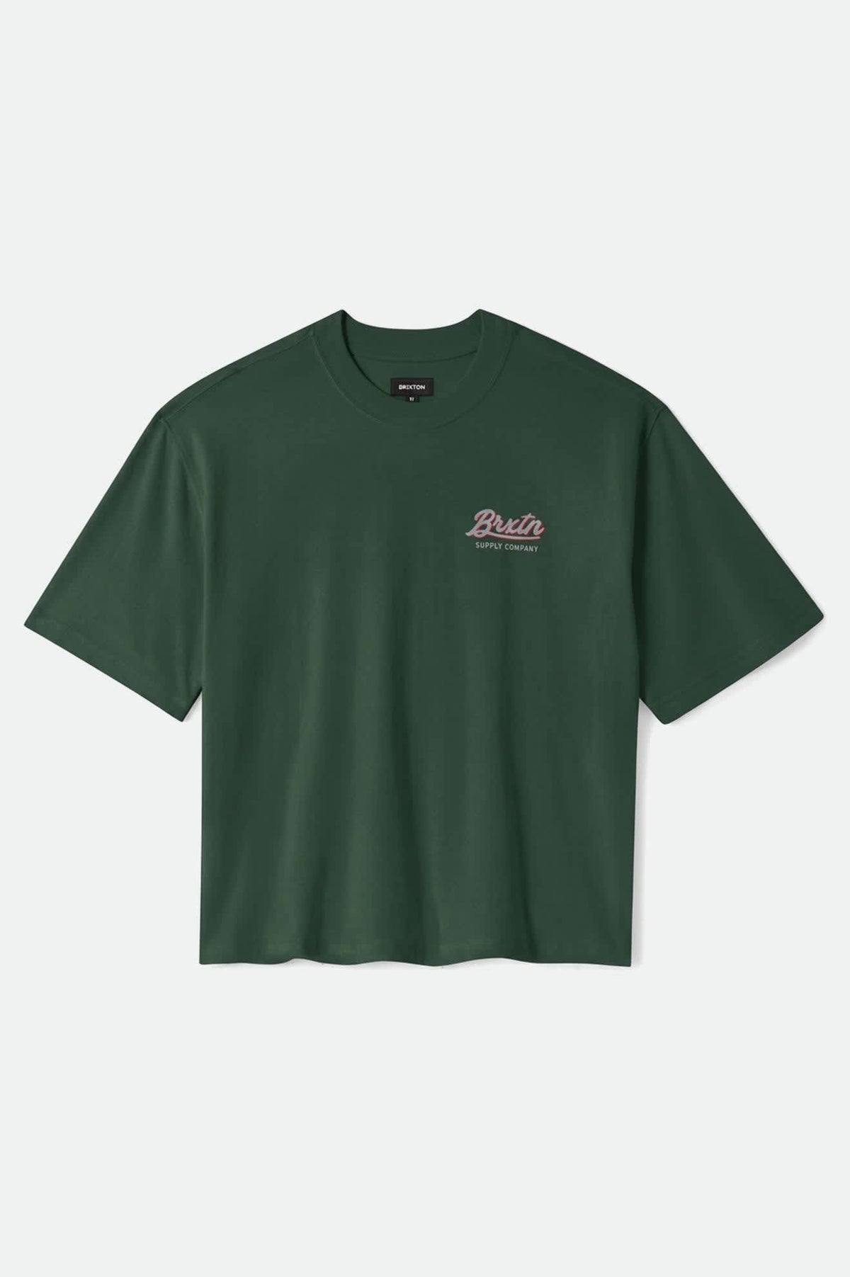 Men's Jensen Boxy T-Shirt in the color Forest Green - Front Product Laydown Image