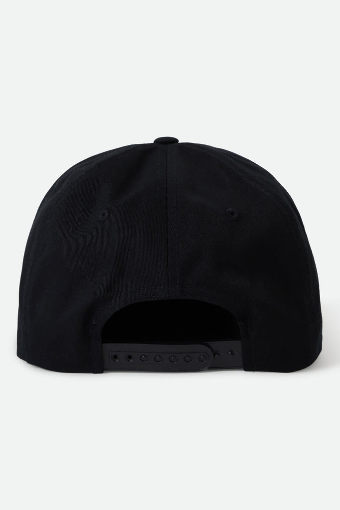 Unisex Hardee Snapback in the color Black - Back Style View