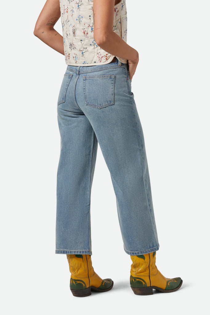 Women's Margo Cropped 5-Pocket Pant in the color Light Denim - Women's Side View