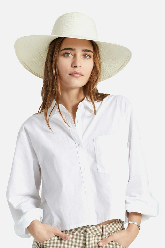 Brixton Women's Janae Sun Hat - Natural | Front fit