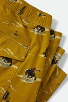Men's Everyday Stretch Hybrid Short 7" in the color Texas Gold Lone Star - Additional Laydown image
