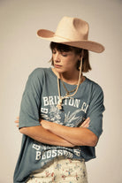 Women's Bloom Oversized Boyfriend T-Shirt in the color Basalt - Women's Front View