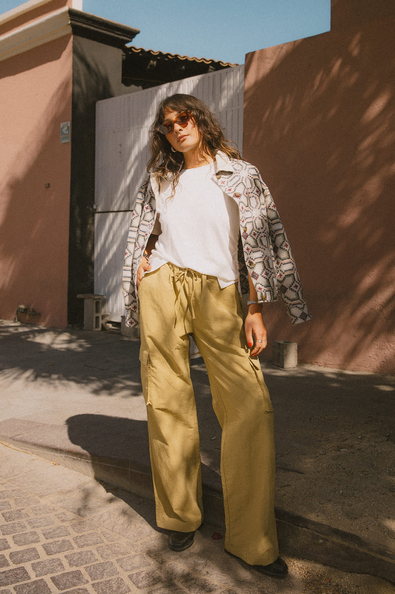 Women's Carefree Organic Garment Dye Cinch T-Shirt in the color Off White - Men's Lifestyle image