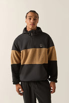 Men's Journey Tech Hoodie Fleece in the color Black/Sand - Men's Front View