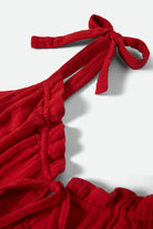 Women's The Tie Dress in the color Adrenaline Rush - Additional Laydown image