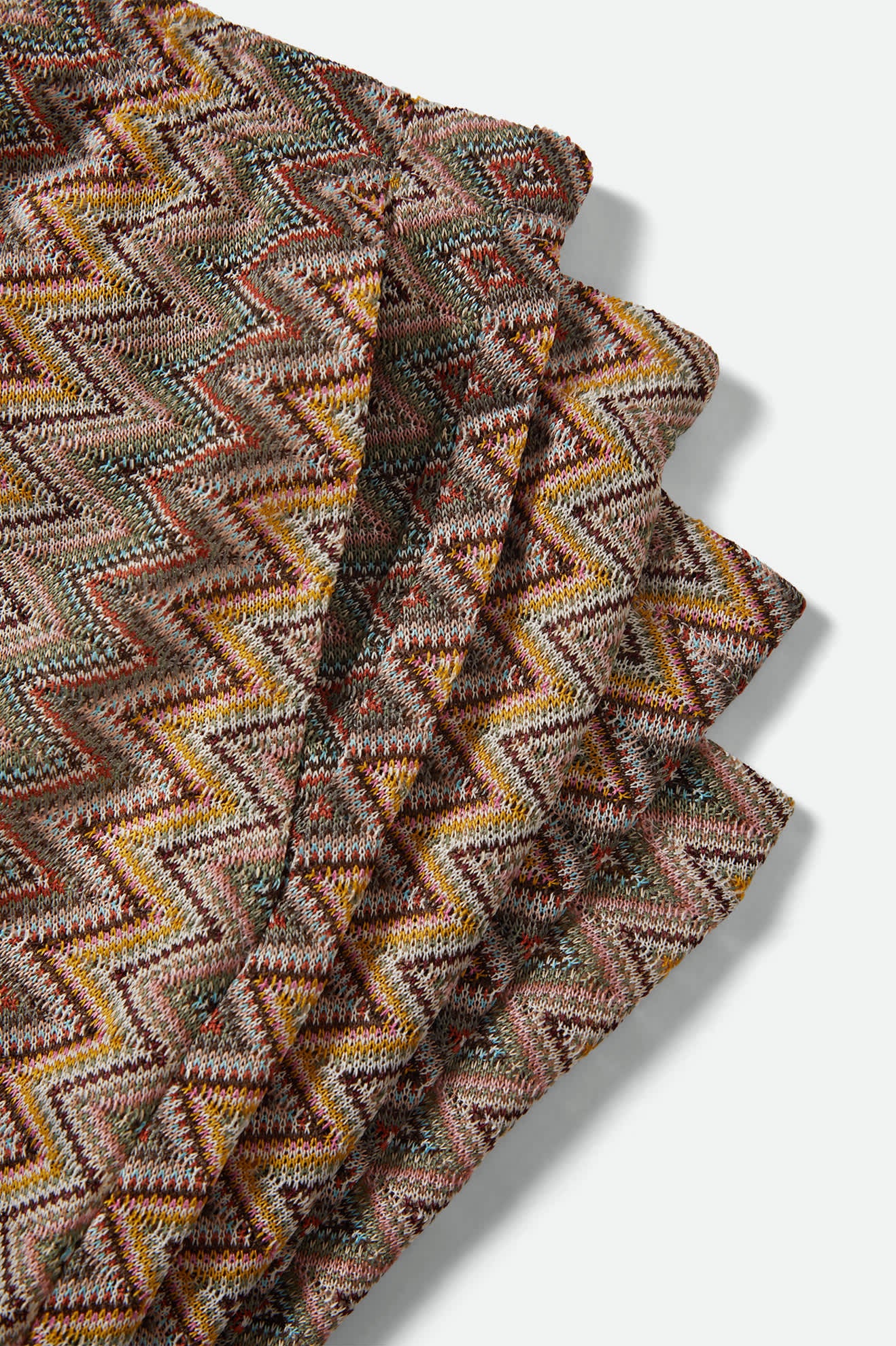 Women's The Cabana Mesh Lounge Pant in the color Multi Color Zigzag - Additional Laydown image