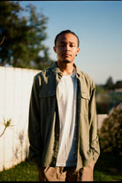 Men's Fit, Extra Shot | Bowery Lightweight Ultra Soft L/S Flannel - Olive Surplus