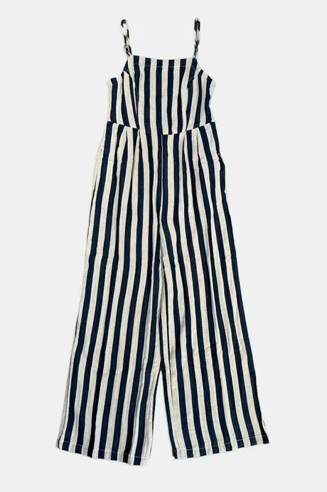 Mykonos Stripe Jumpsuit - Deep Sea