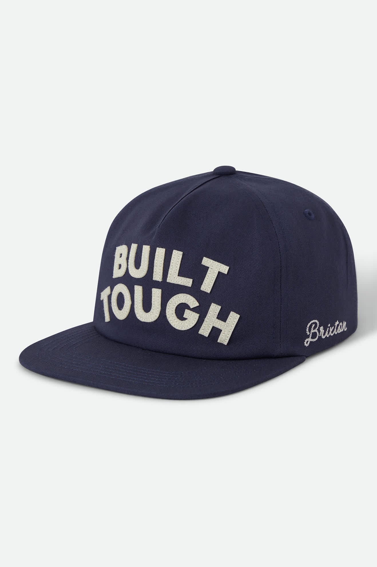 Unisex Ford Built Tough Snapback in the color American Navy/Wimbledon White - Front Product Laydown Image
