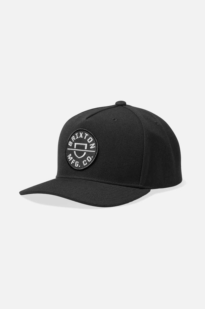 Brixton Unisex Crest Netplus Snapback - Black | Main