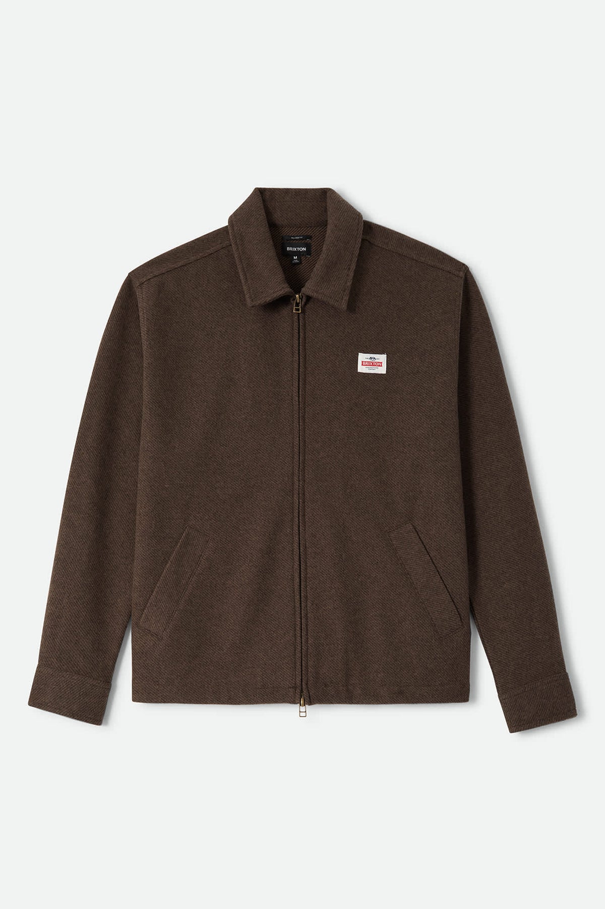 Men's Trademark Zip Flannel Jacket in the color Heathered Brown - Front Product Laydown Image